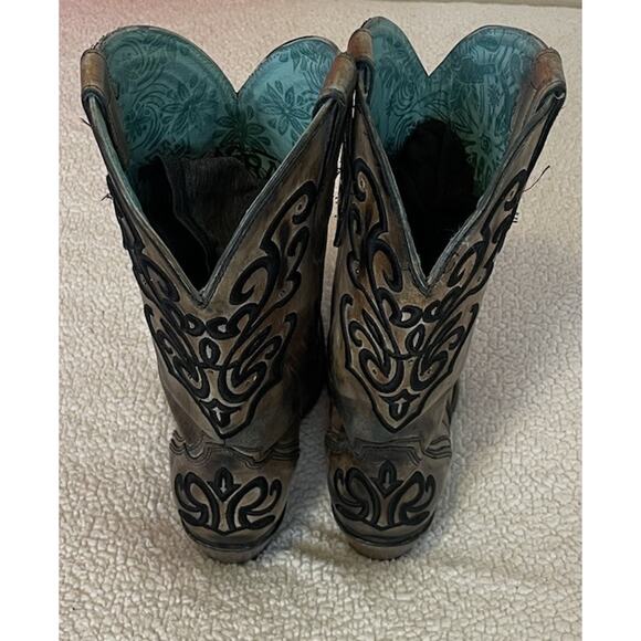 Corral Mens Cowboy Western Boots Brown Embroidered Leather 10M main image 6
